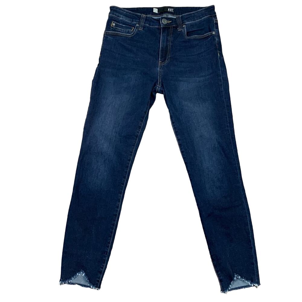 KUT from the Kloth Connie High Rise Ankle Skinny Dark Wash Jeans